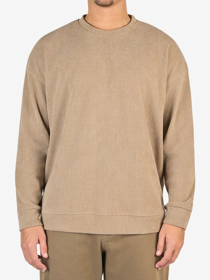 Zhivago Men Men Crew Necks Beige Textured Crew Neck