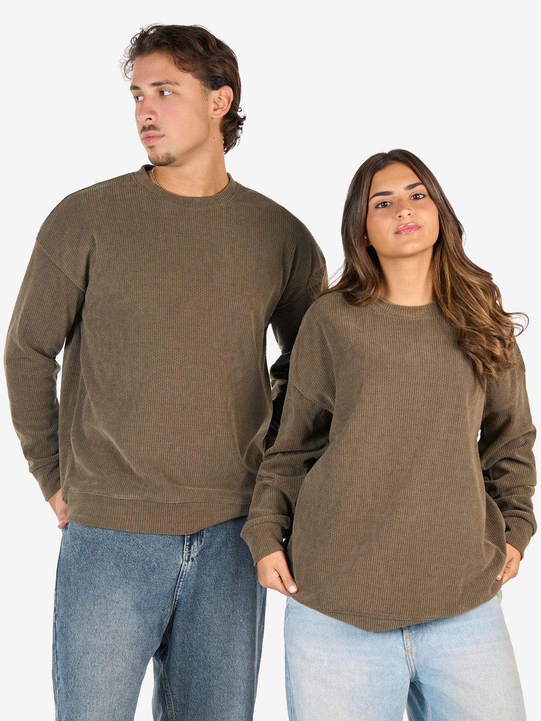 Zhivago Men Men Crew Necks Olive Green Textured Crew Neck