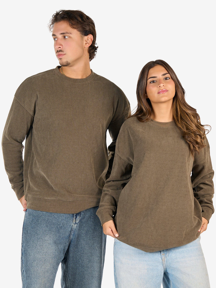 Zhivago Men Men Crew Necks Olive Green Textured Crew Neck