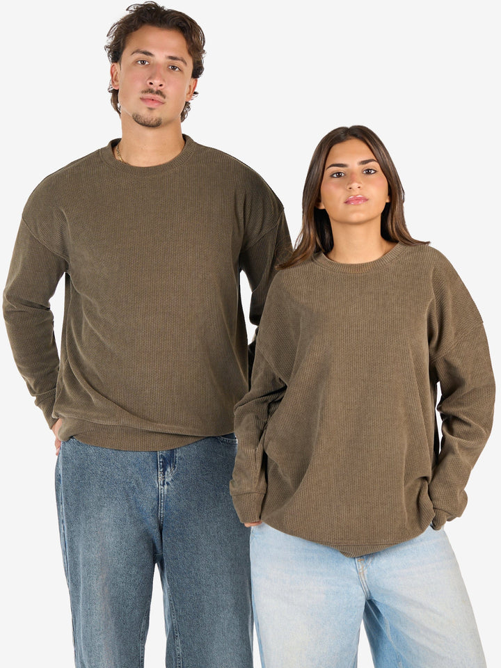 Zhivago Men Men Crew Necks Olive Green Textured Crew Neck