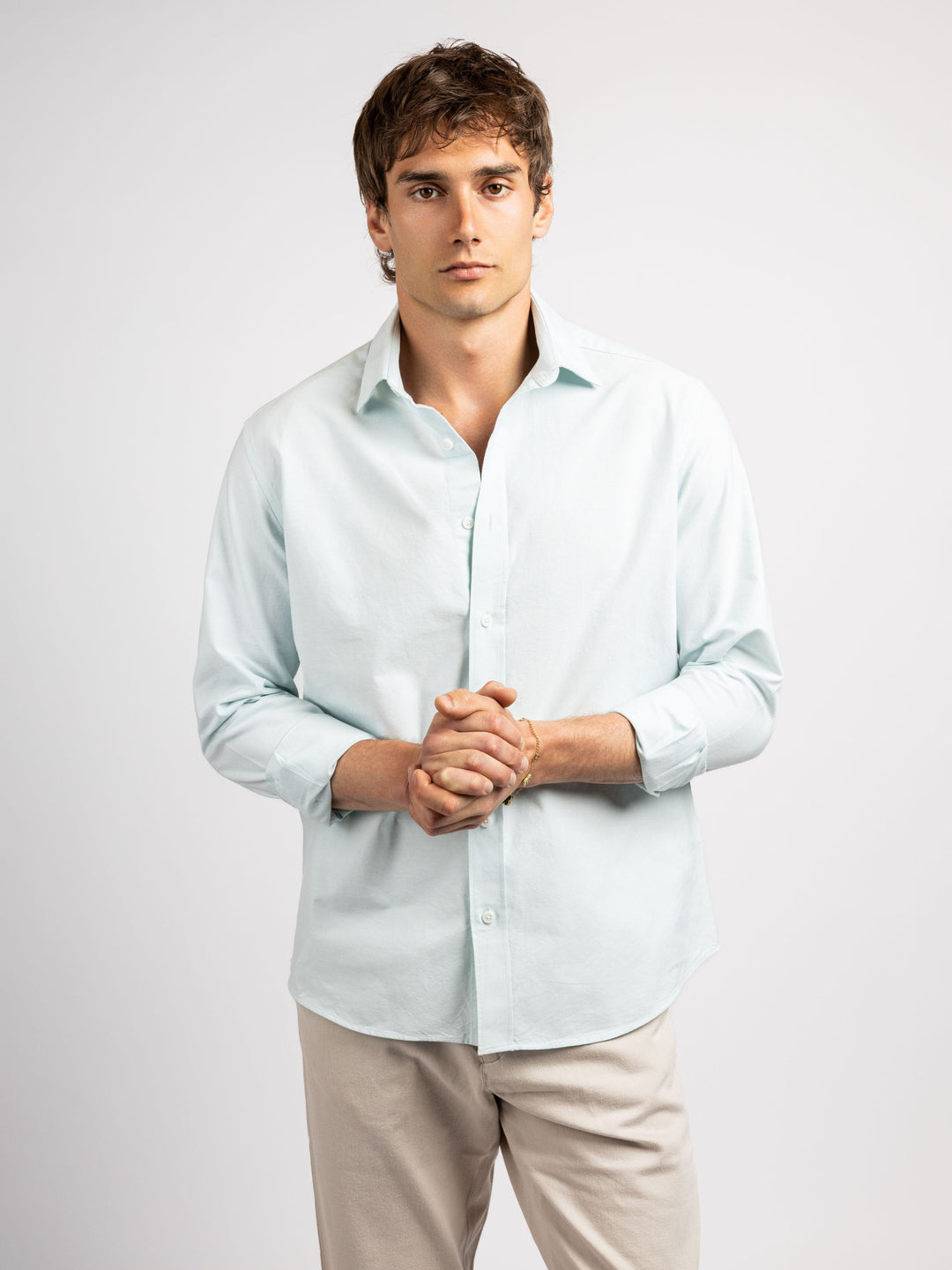 Zhivago Men Men Linen Shirt Ocean Blue / S Oxford Shirt