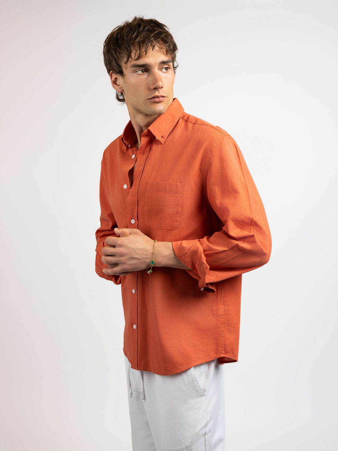 Zhivago Men Men Linen Shirt Relaxed Fit Linen Shirt