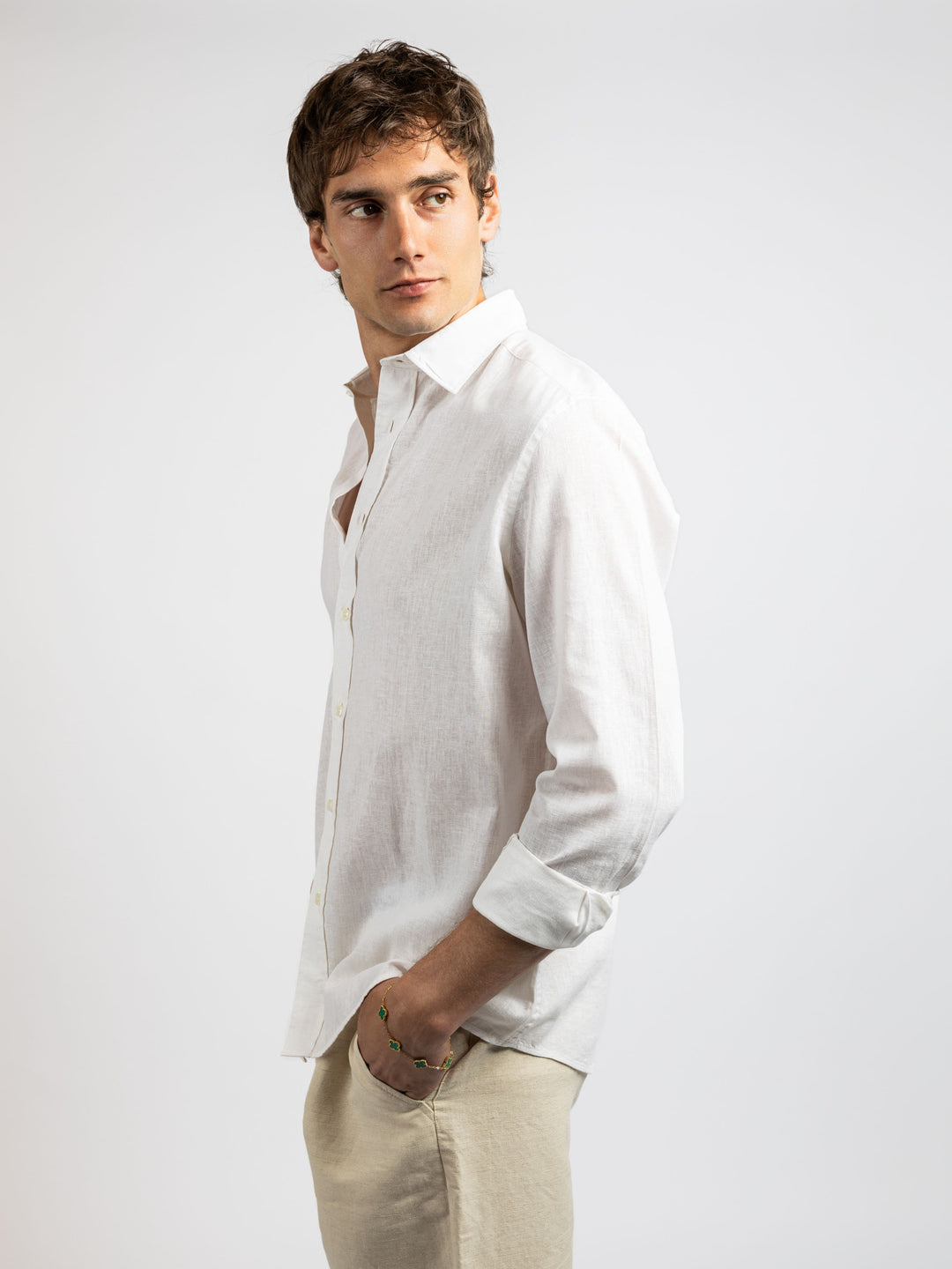 Zhivago Men Men Linen Shirt Relaxed Fit Linen Shirt