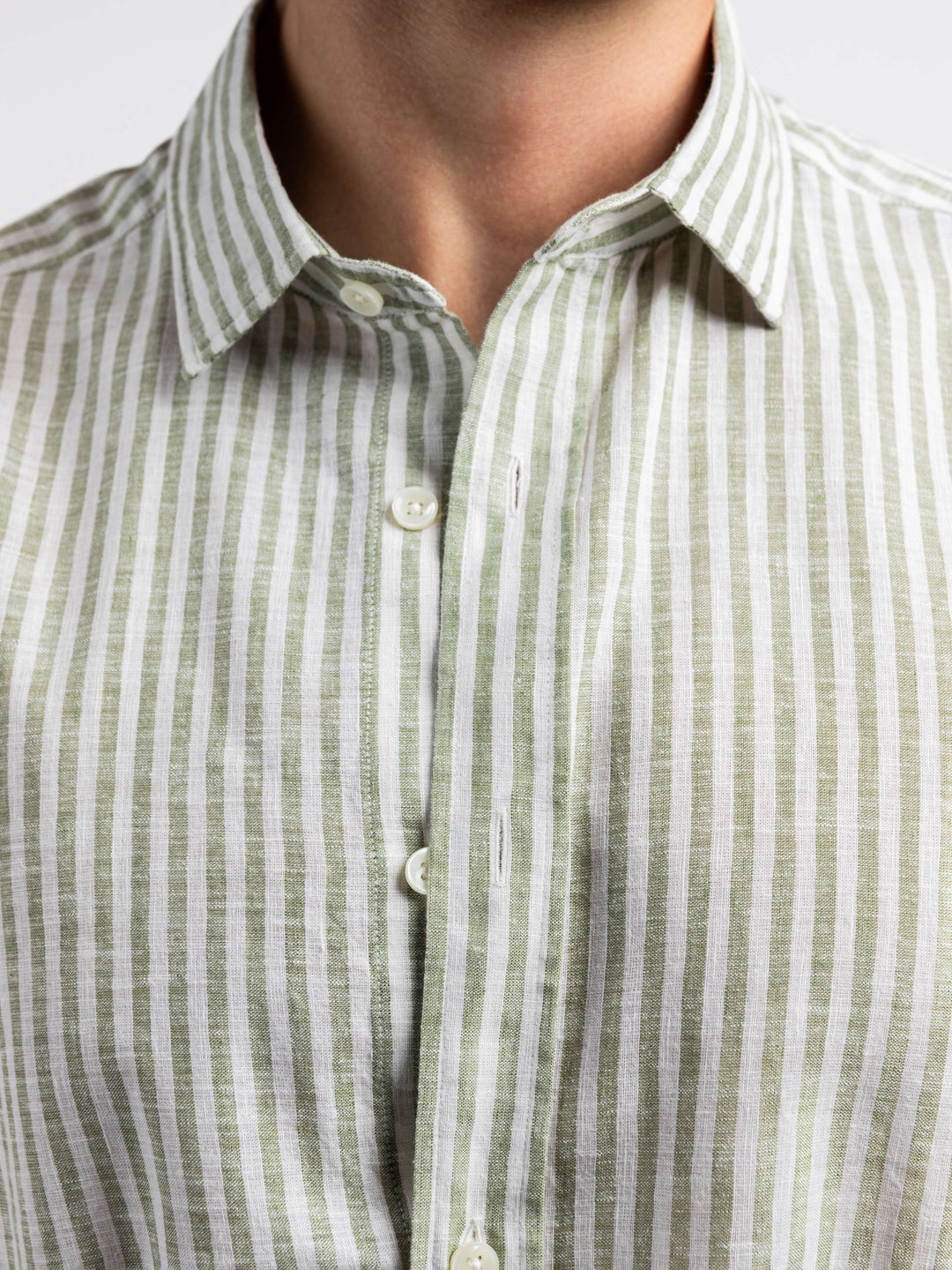 Zhivago Men Men Linen Shirt Striped Linen Shirt