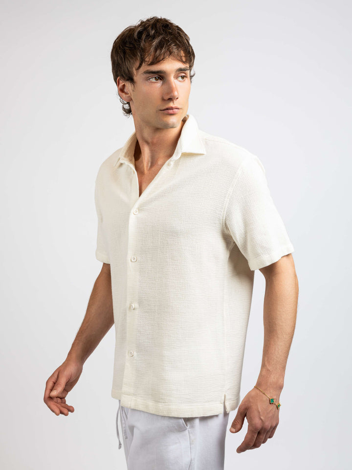 Zhivago Men Men Linen Shirt Textured Buttoned Knit Shirt