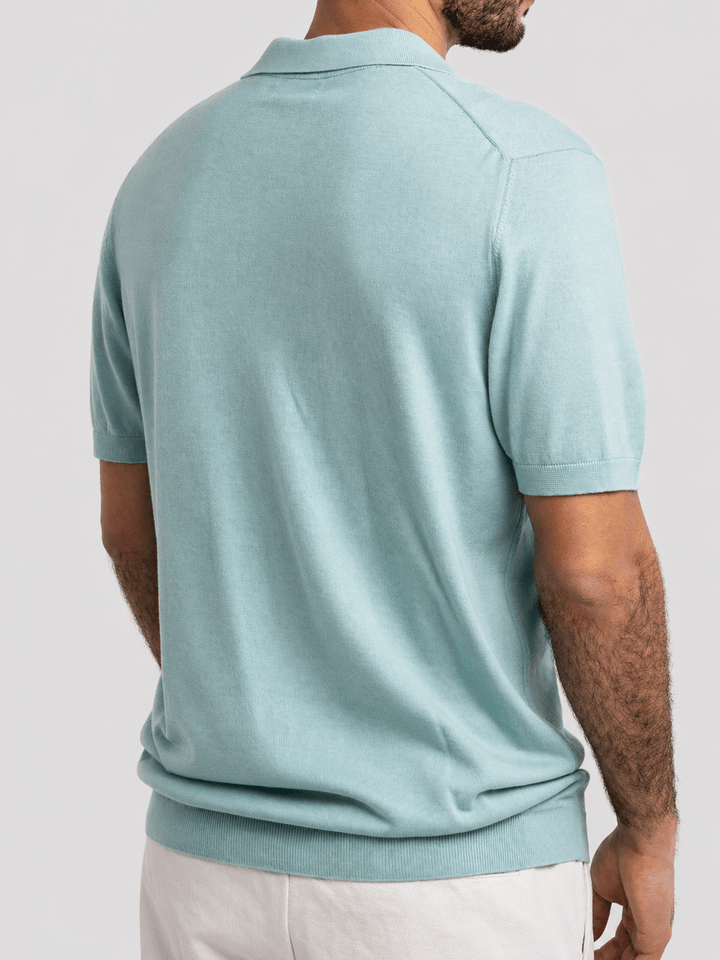Zhivago Men Men Polo Shirt Baby Blue Knit Polo Shirt