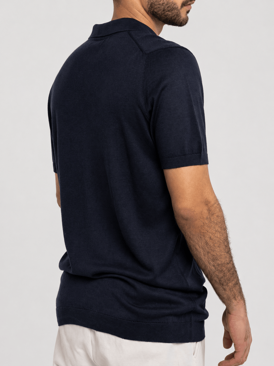 Zhivago Men Men Polo Shirt Navy Blue Knit Polo Shirt