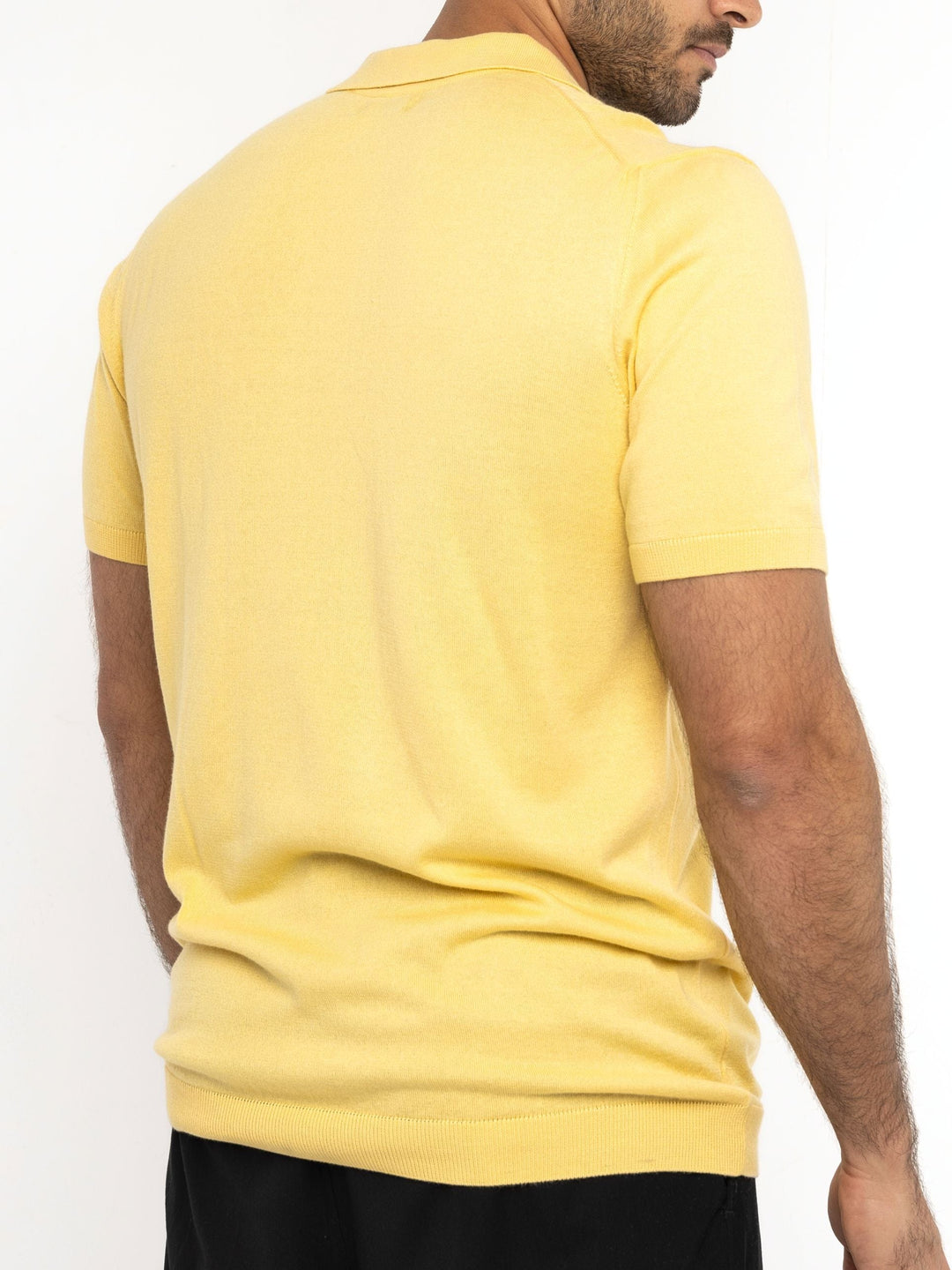 Zhivago Men Men Polo Shirt Yellow Knit Polo Shirt