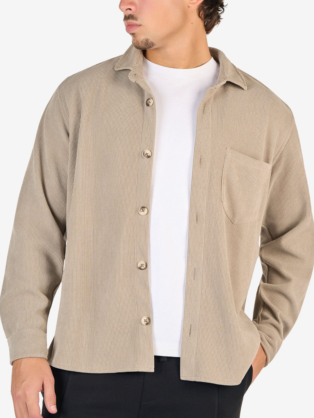 Zhivago Men men shirts Beige Ribbed Casual Shirt