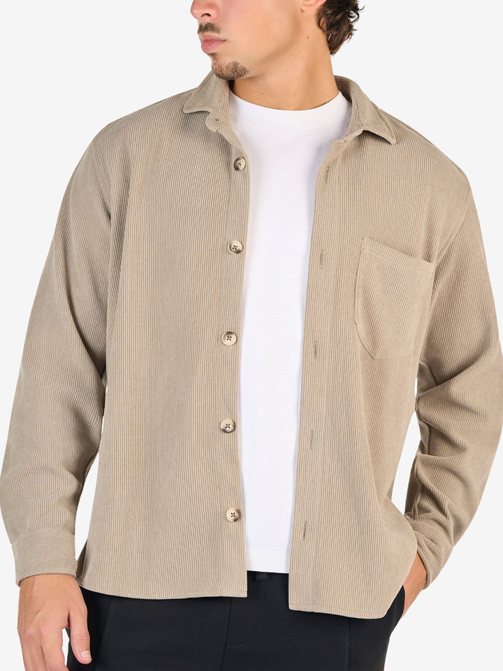 Zhivago Men men shirts Beige Ribbed Casual Shirt