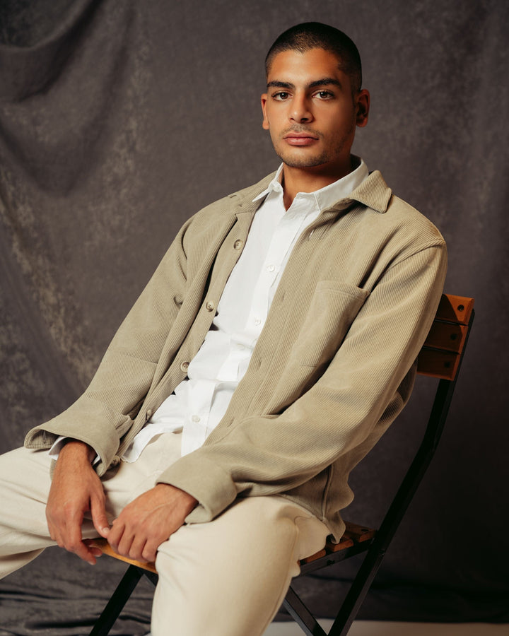 Zhivago Men men shirts Beige Ribbed Casual Shirt