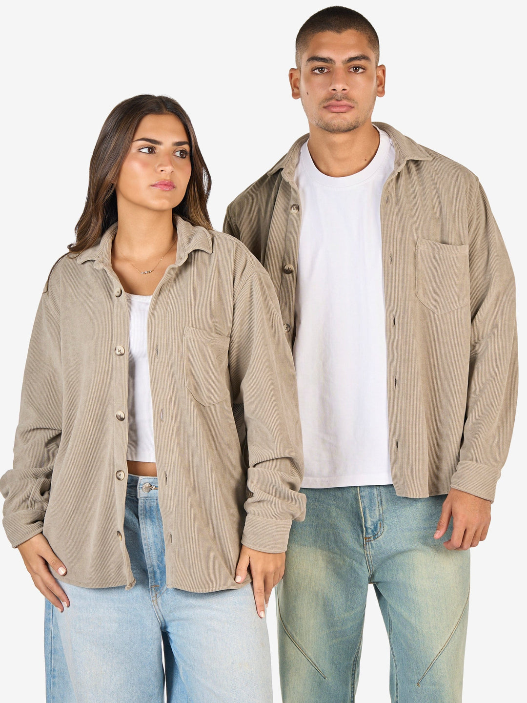 Zhivago Men men shirts Beige Ribbed Casual Shirt