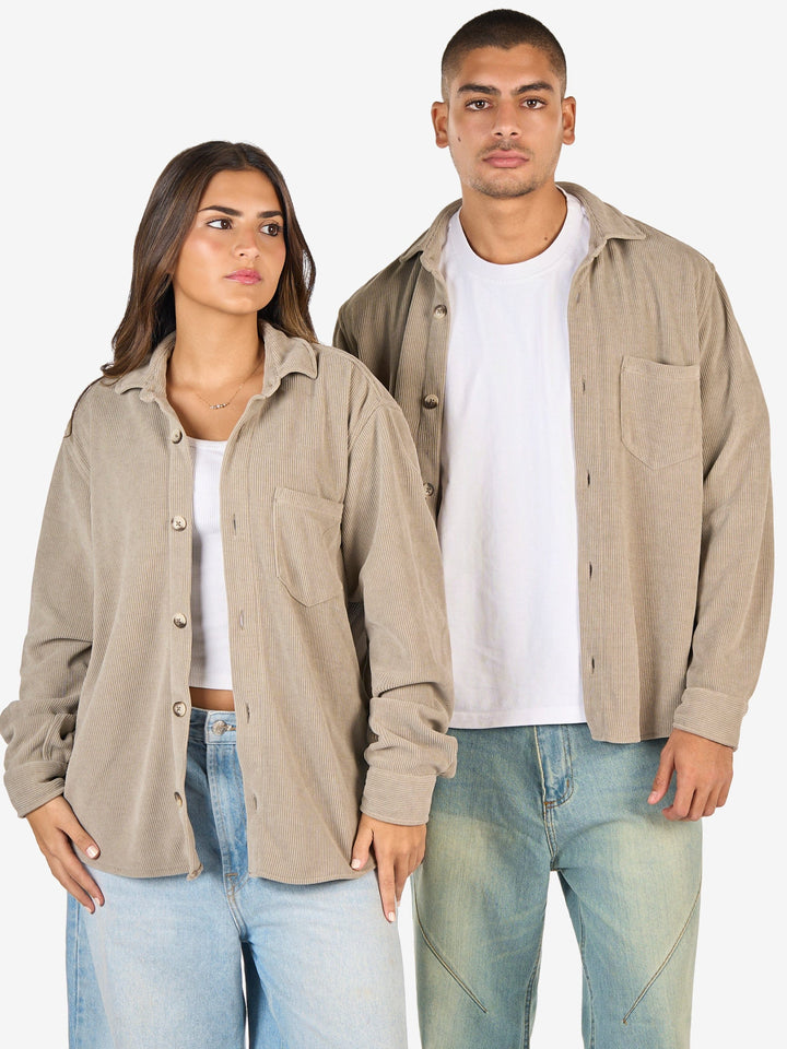 Zhivago Men men shirts Beige Ribbed Casual Shirt