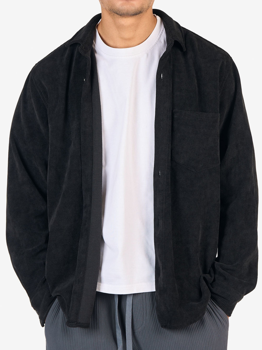 Zhivago Men men shirts Black Ribbed Casual Shirt