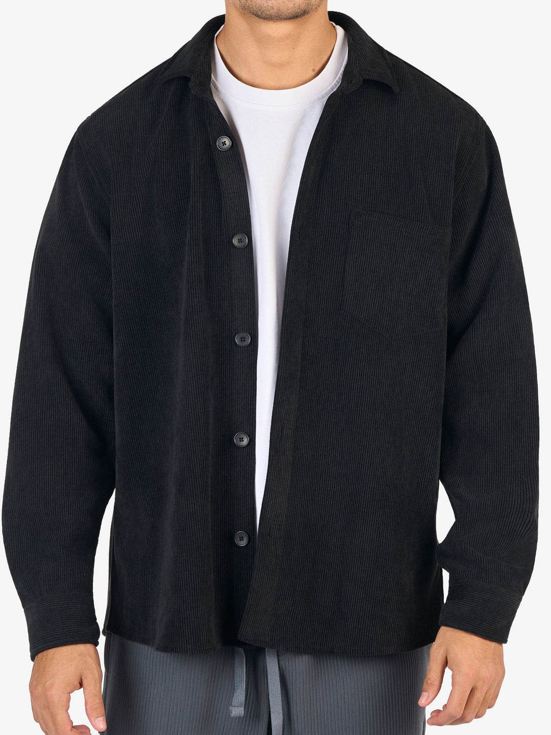 Zhivago Men men shirts Black Ribbed Casual Shirt