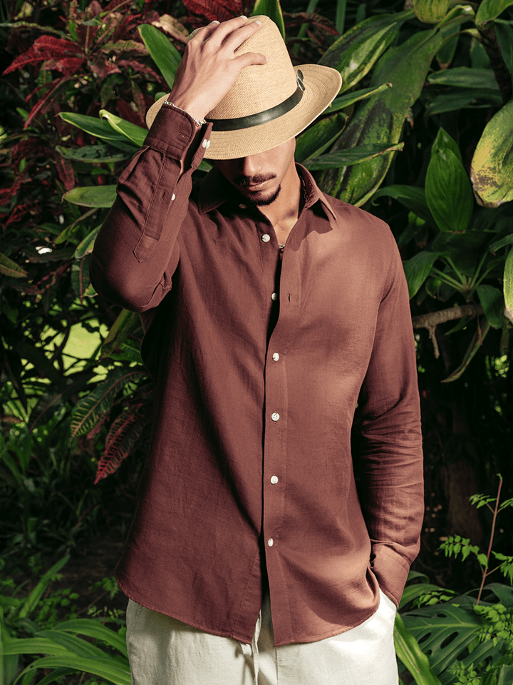 Zhivago Men men shirts Brown Relaxed Fit Shirt