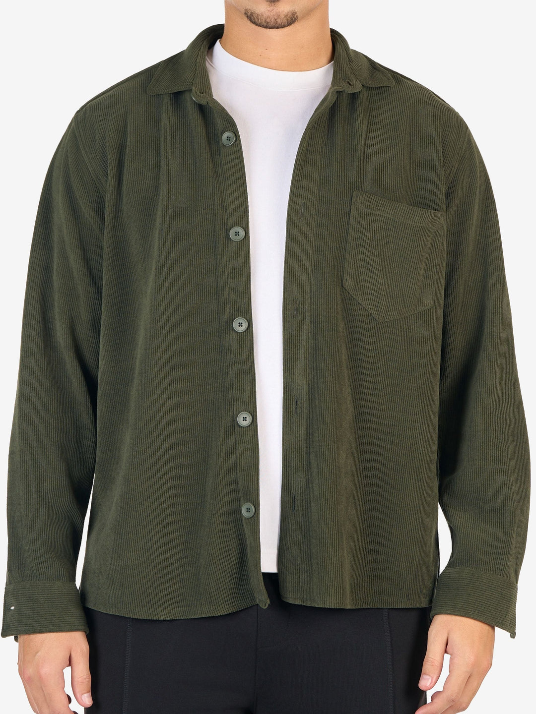 Zhivago Men men shirts Olive Green Ribbed Casual Shirt