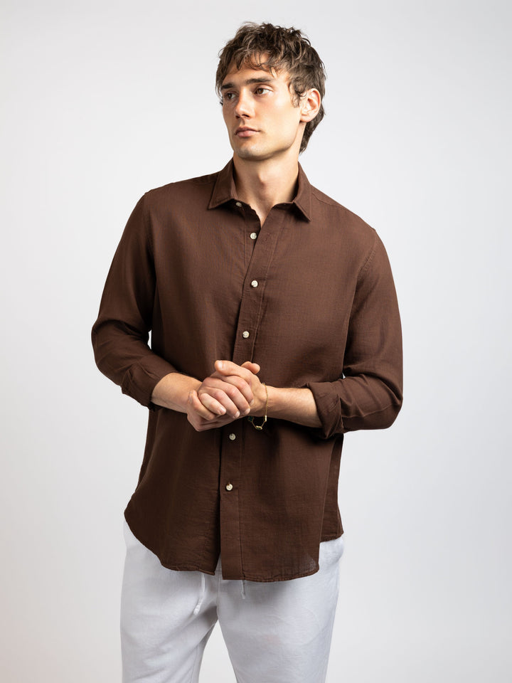 Zhivago Men men shirts Brown / S Relaxed Fit Shirt