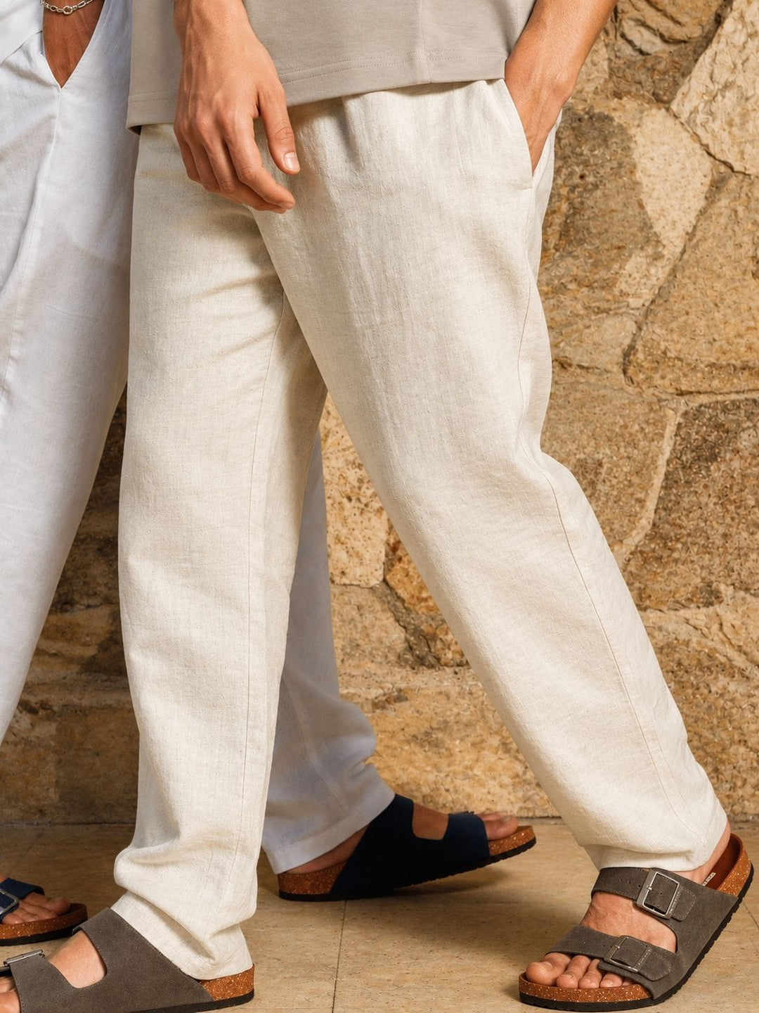 Zhivago Men Men shorts Beige / S Relaxed Fit Linen Pants