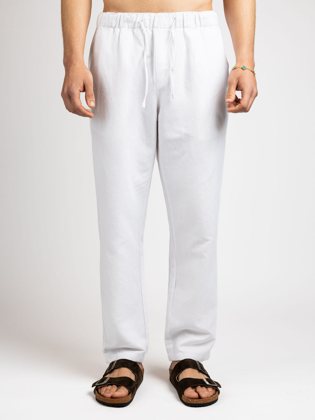 Zhivago Men Men shorts White / S Relaxed Fit Linen Pants