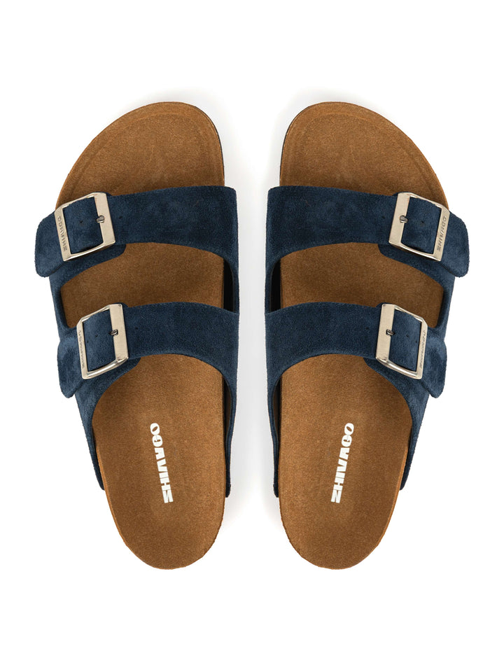 Zhivago Men Men Slides Eterna Blue Men - Genuine Leather