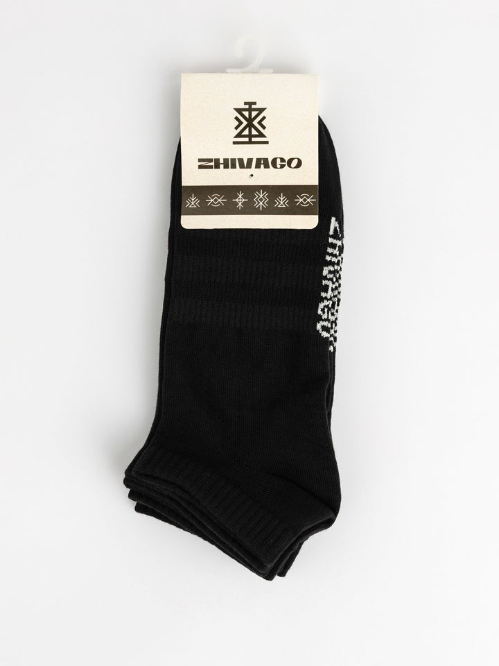 Zhivago Men Men Socks Black Essential Ankle Socks – 3 Pack