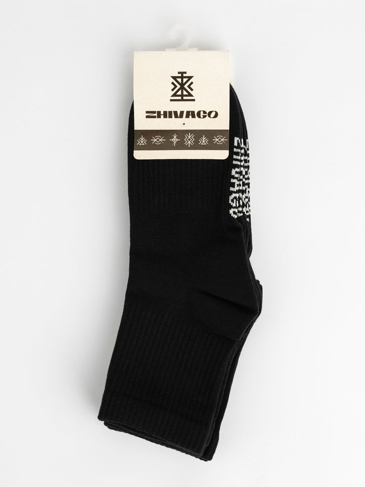 Zhivago Men Men Socks Black Essential Crew Socks – 3 Pack