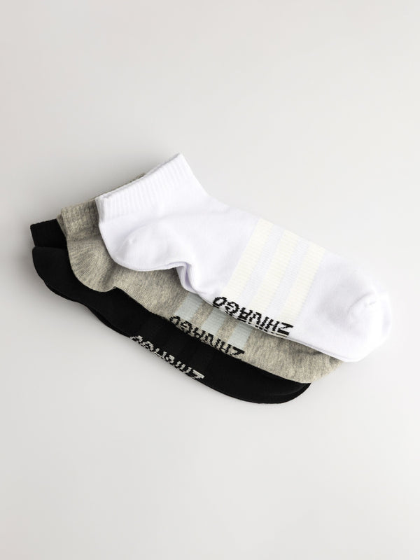 Zhivago Men Men Socks Core Colors Essential Ankle Socks – 3 Pack