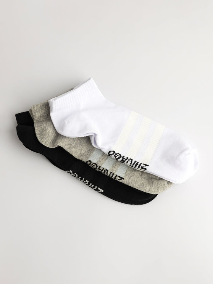 Zhivago Men Men Socks Core Colors Essential Ankle Socks – 3 Pack
