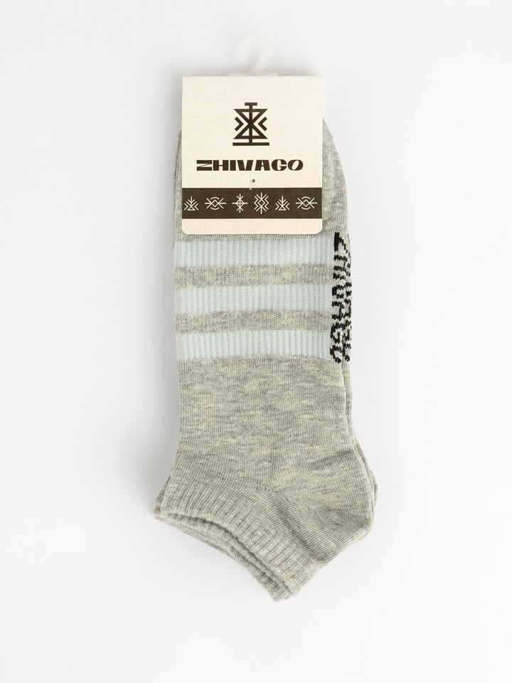 Zhivago Men Men Socks Grey Essential Ankle Socks – 3 Pack