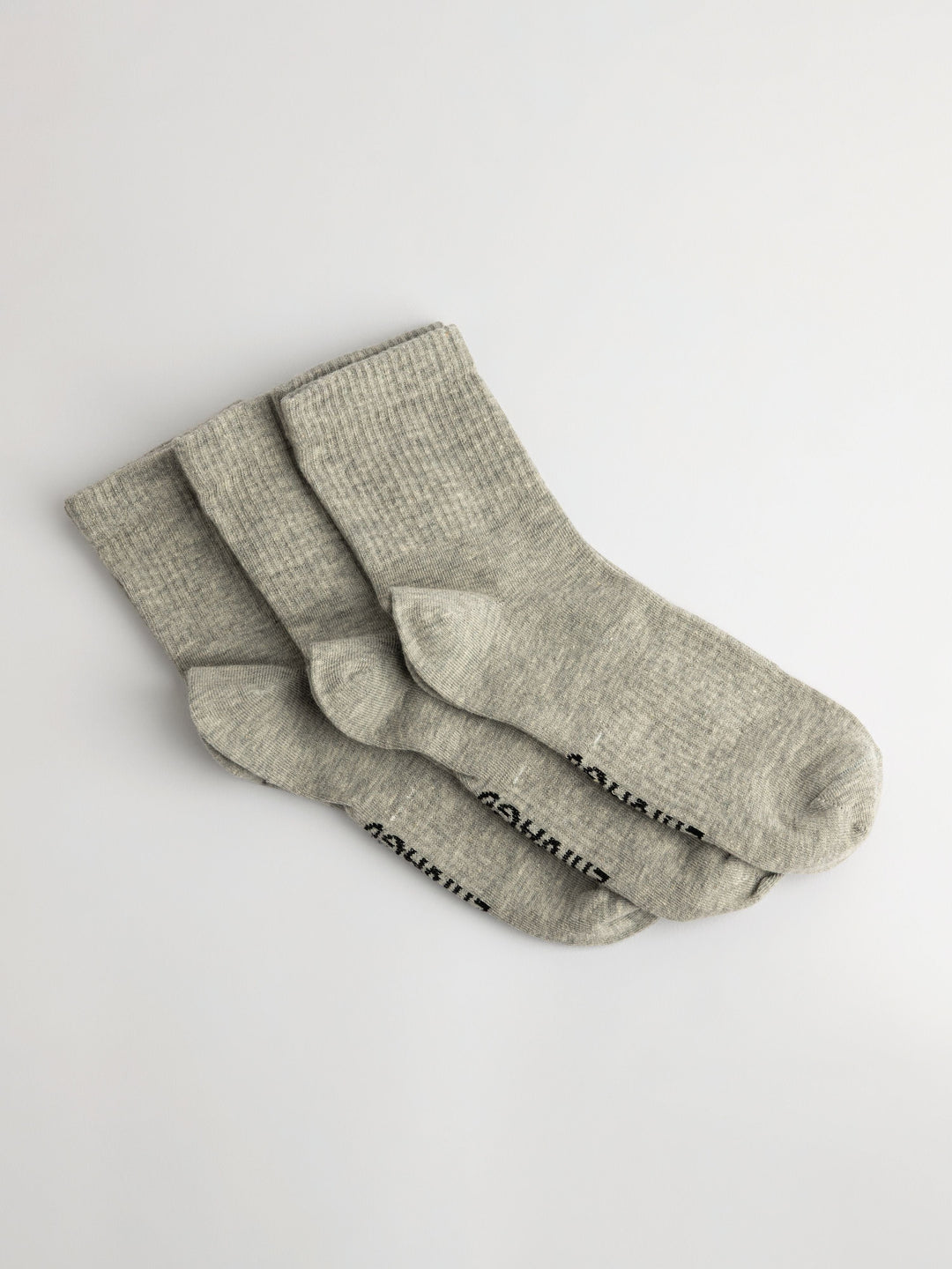 Zhivago Men Men Socks Grey Essential Crew Socks – 3 Pack