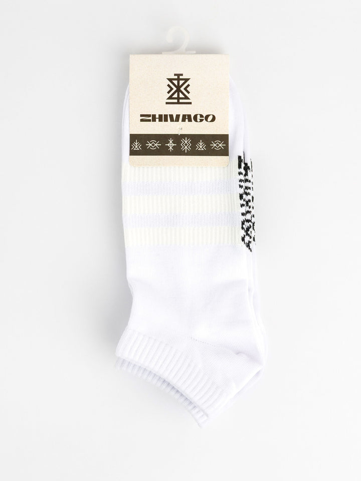 Zhivago Men Men Socks White Essential Ankle Socks – 3 Pack