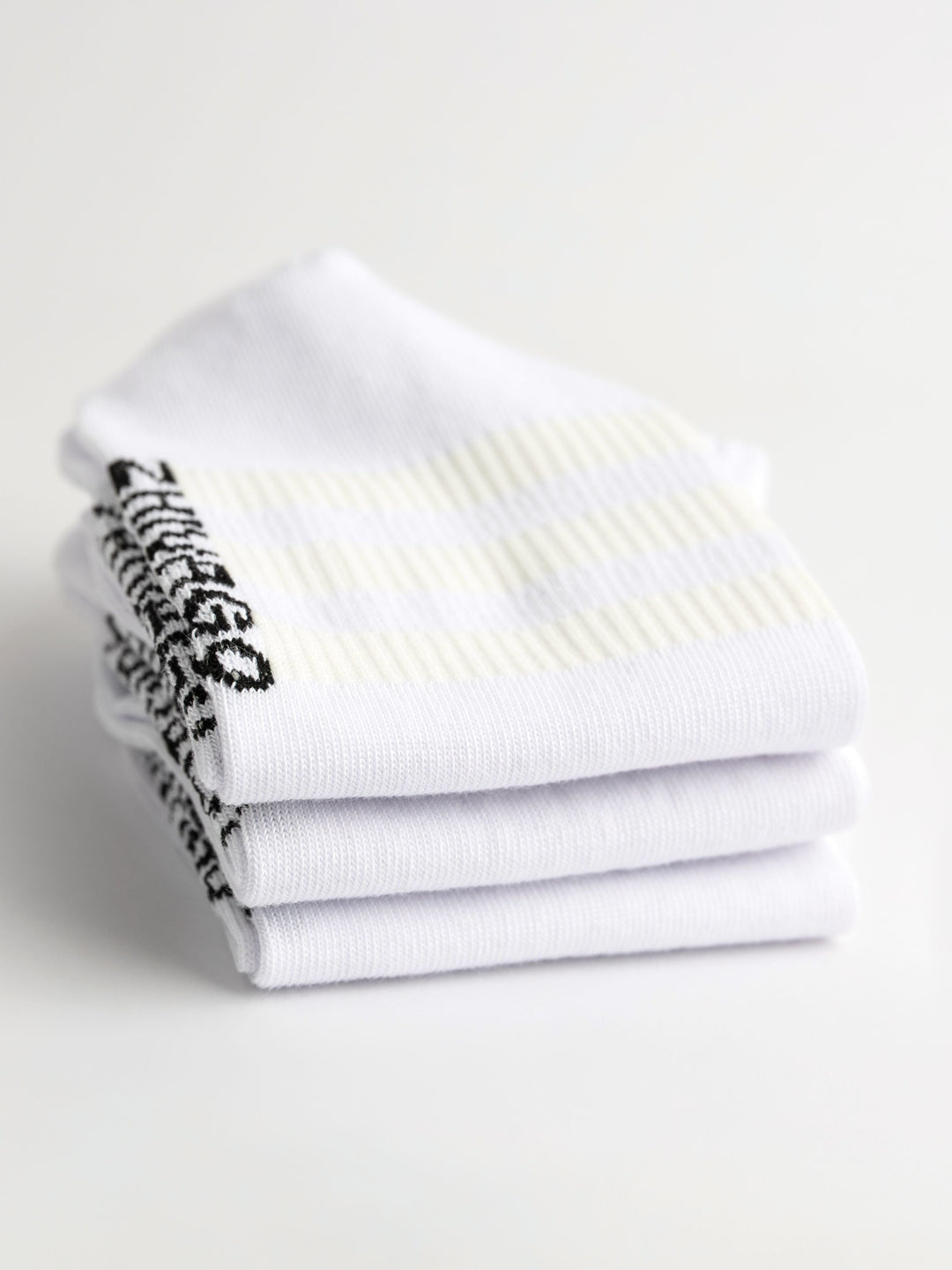 Zhivago Men Men Socks White Essential Ankle Socks – 3 Pack