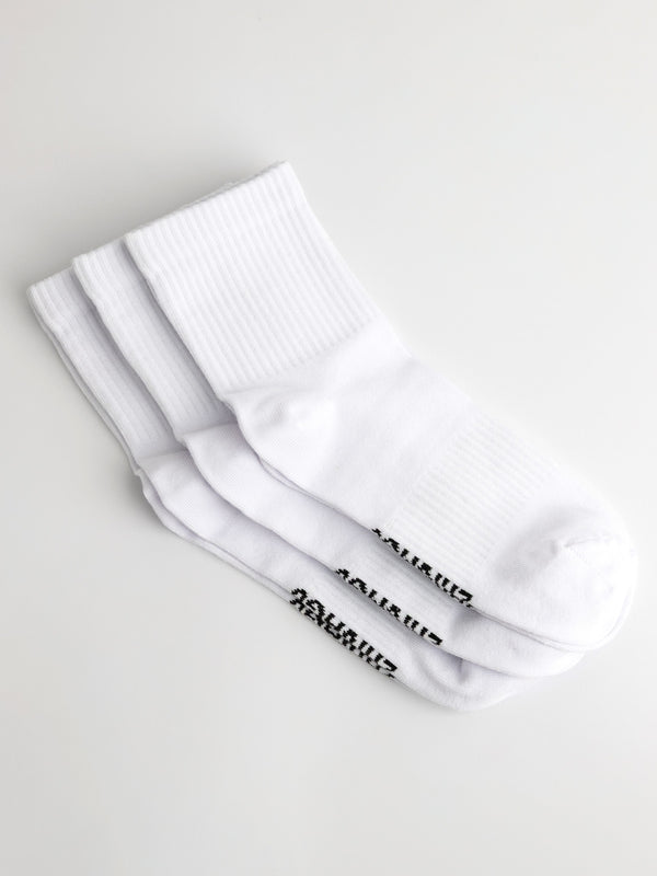 Zhivago Men Men Socks White Essential Crew Socks – 3 Pack