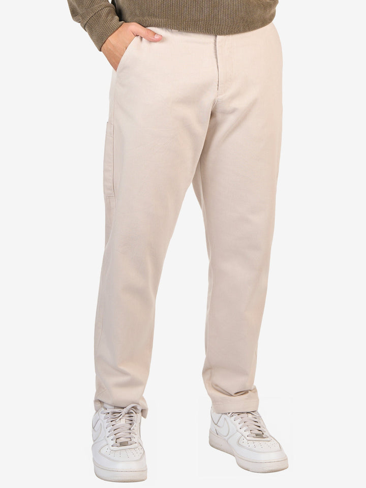Zhivago Men Men Sweatpants Light Beige Straight-Fit Gabardine Pants