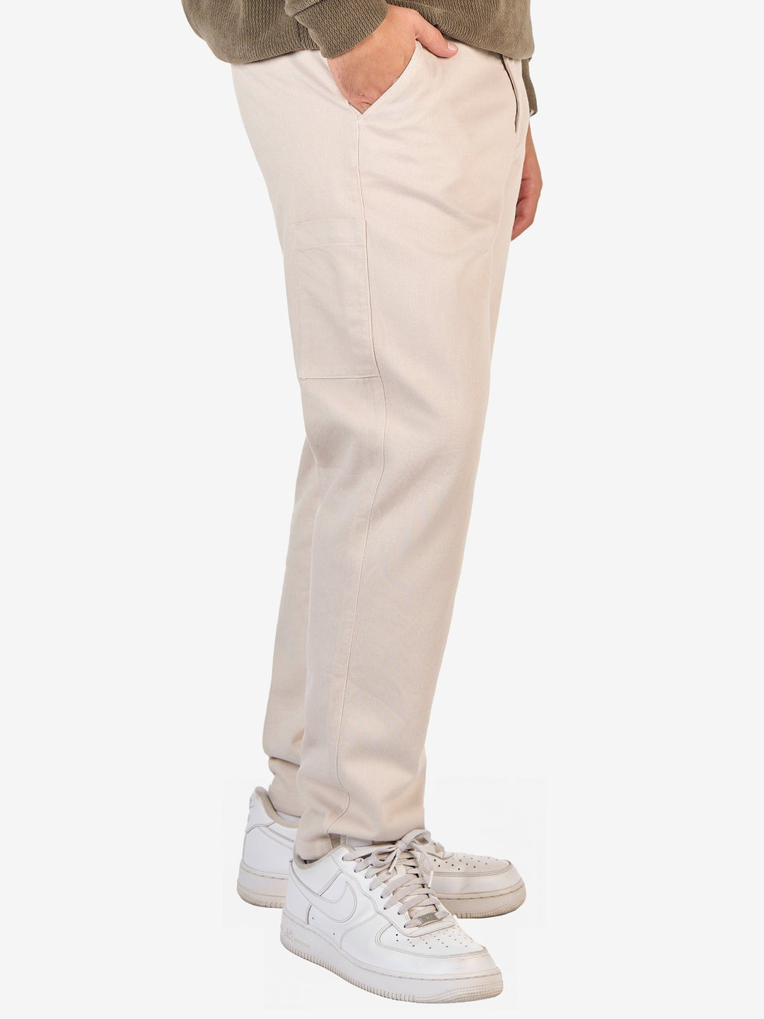 Zhivago Men Men Sweatpants Light Beige Straight-Fit Gabardine Pants