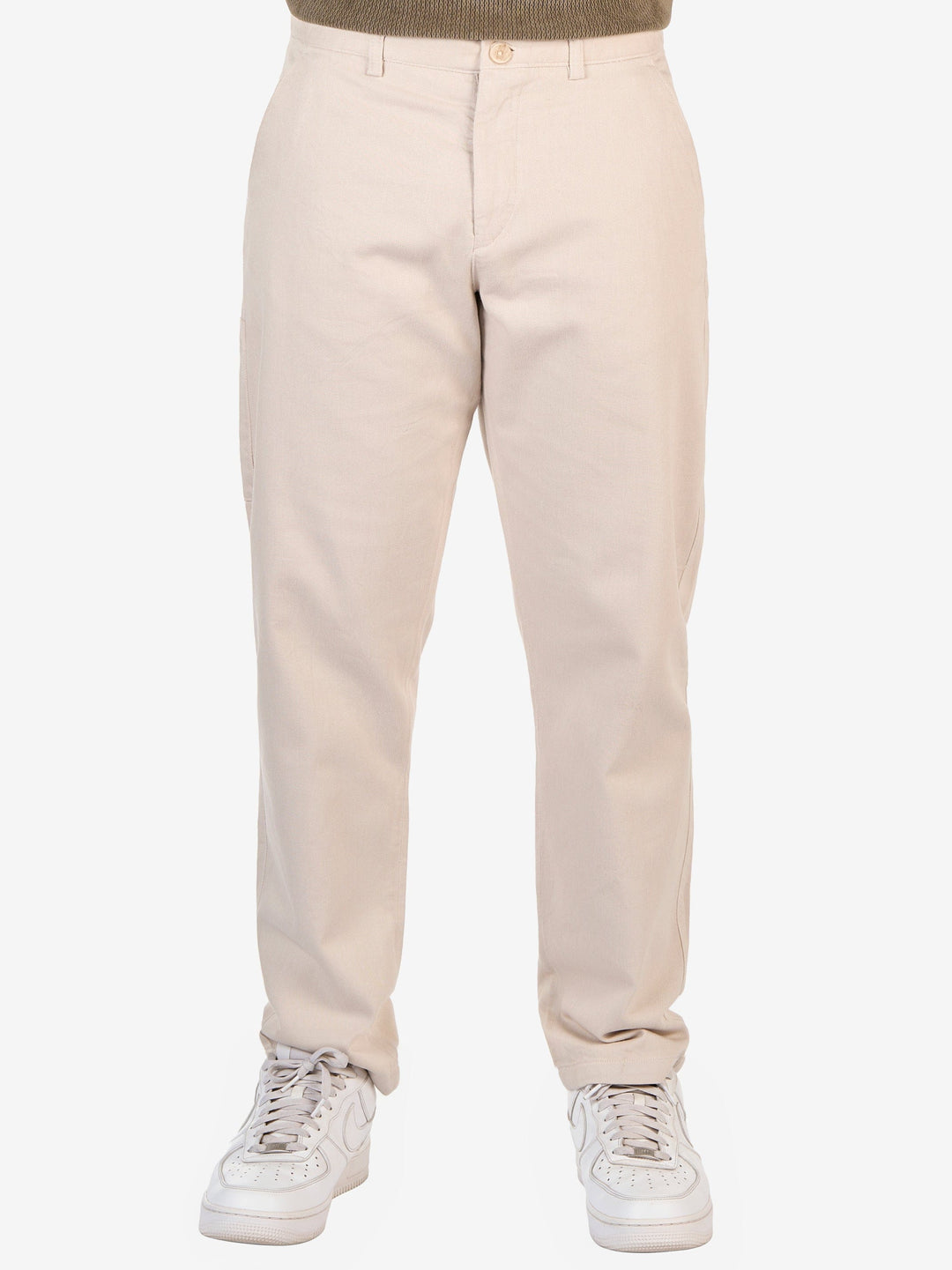 Zhivago Men Men Sweatpants Light Beige Straight-Fit Gabardine Pants