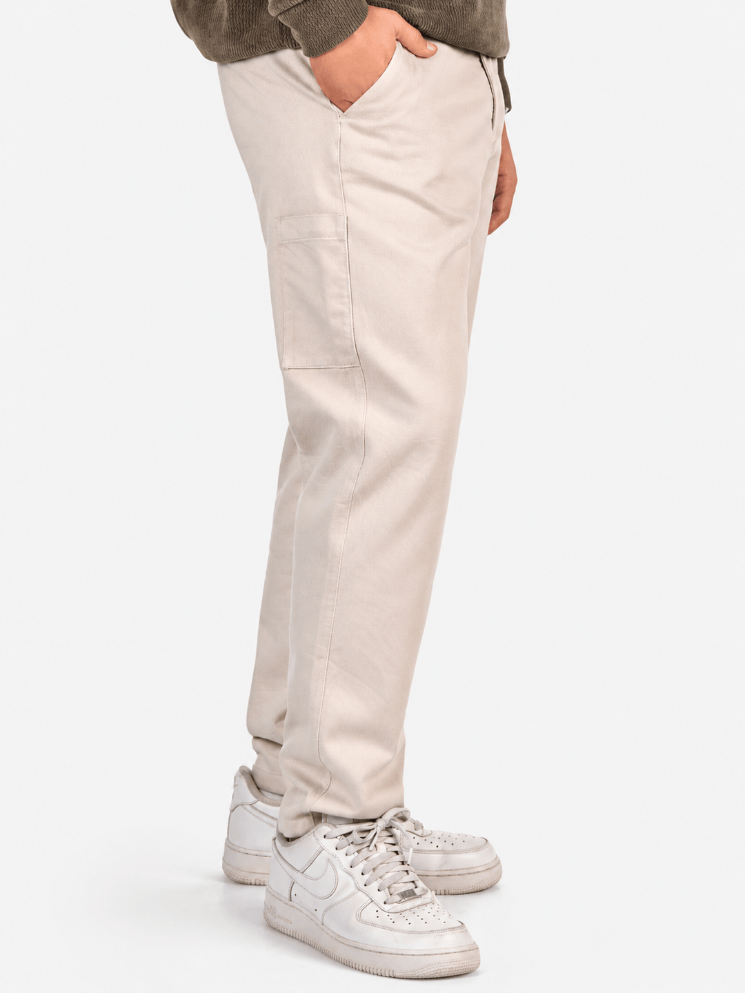 Zhivago Men Men Sweatpants Light Beige Straight-Fit Gabardine Pants