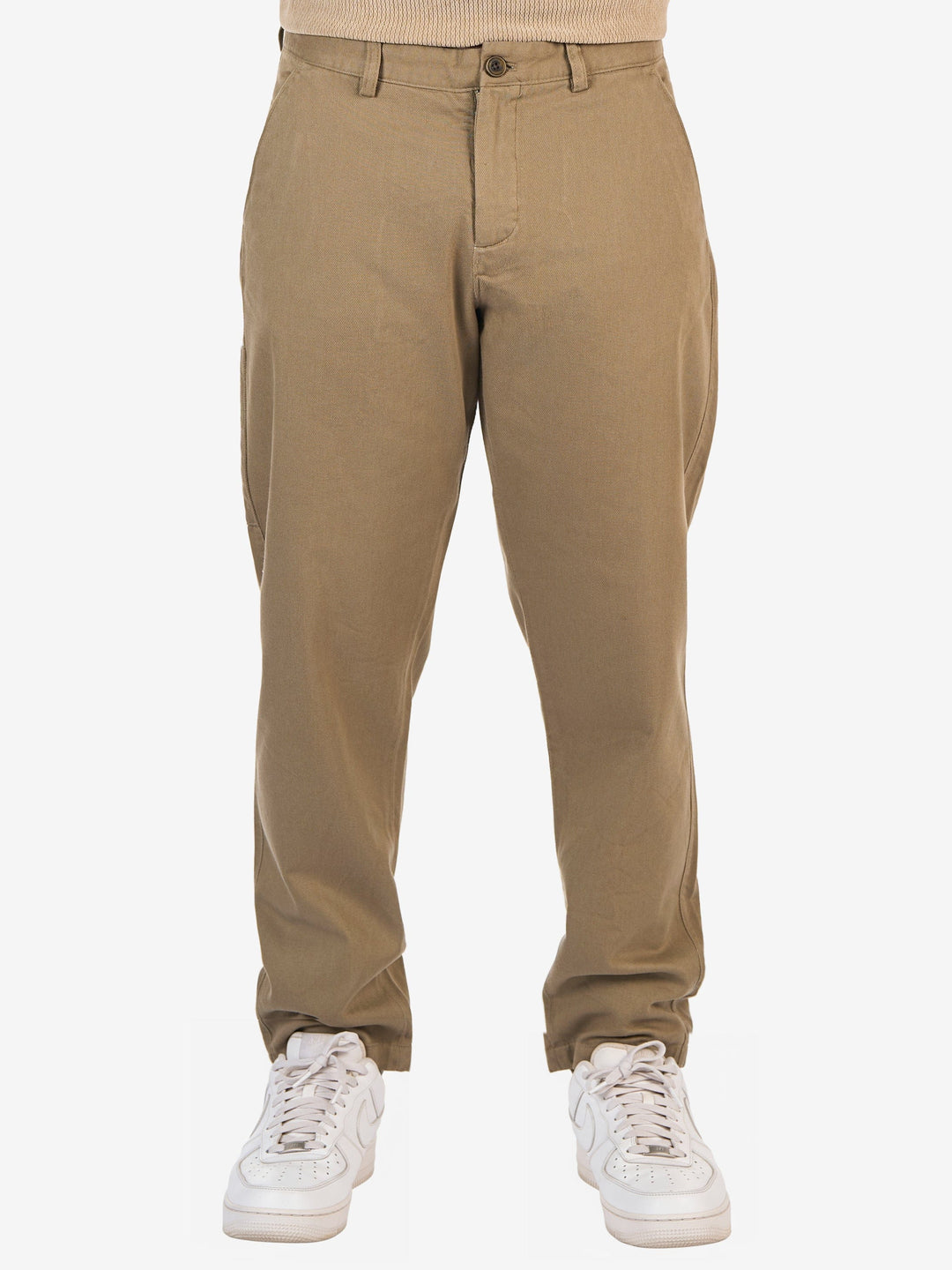 Zhivago Men Men Sweatpants Olive Green Straight-Fit Gabardine Pants
