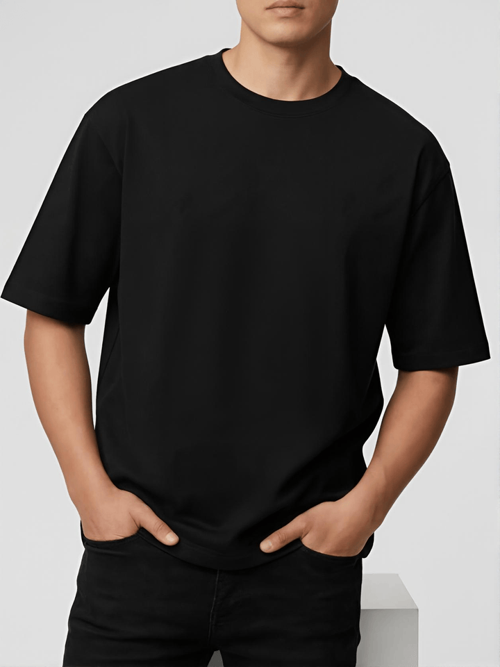 Zhivago Men Men T-shirt Black Half-Sleeve Oversized T-Shirt