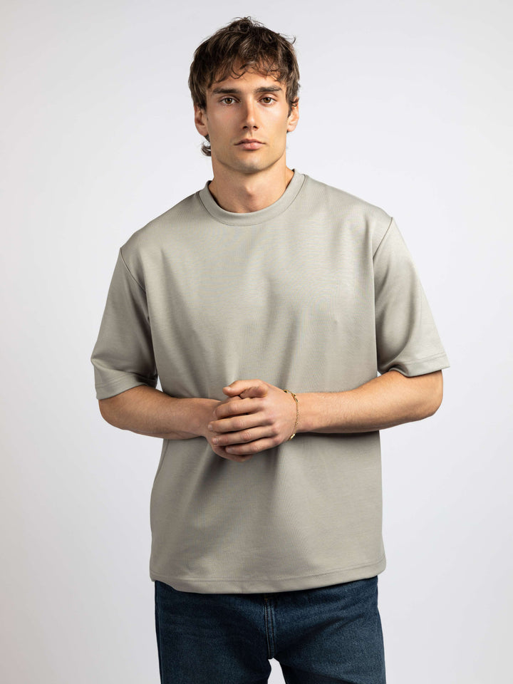Zhivago Men Men T-shirt Greige / S Half-Sleeve Oversized T-Shirt