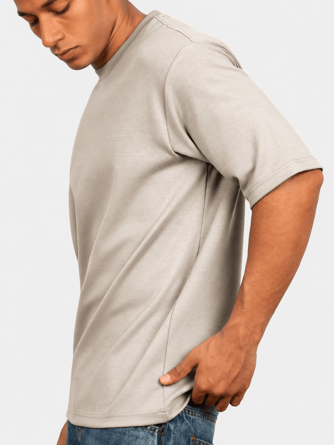 Zhivago Men Men T-shirt Light Grey Half-Sleeve Oversized T-Shirt