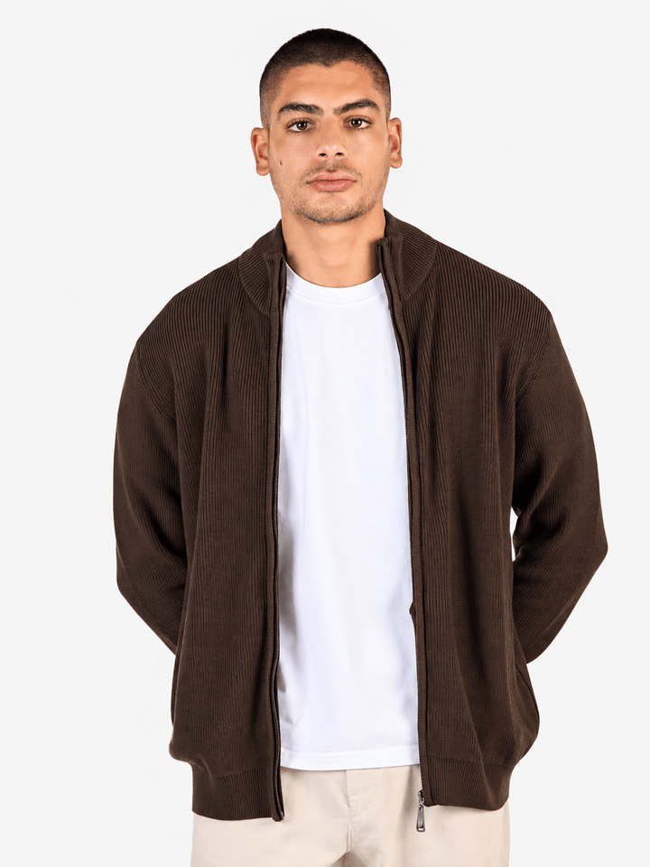 Zhivago Men Quarter-Zip Knit Sweater Full-Zip Knit Sweater