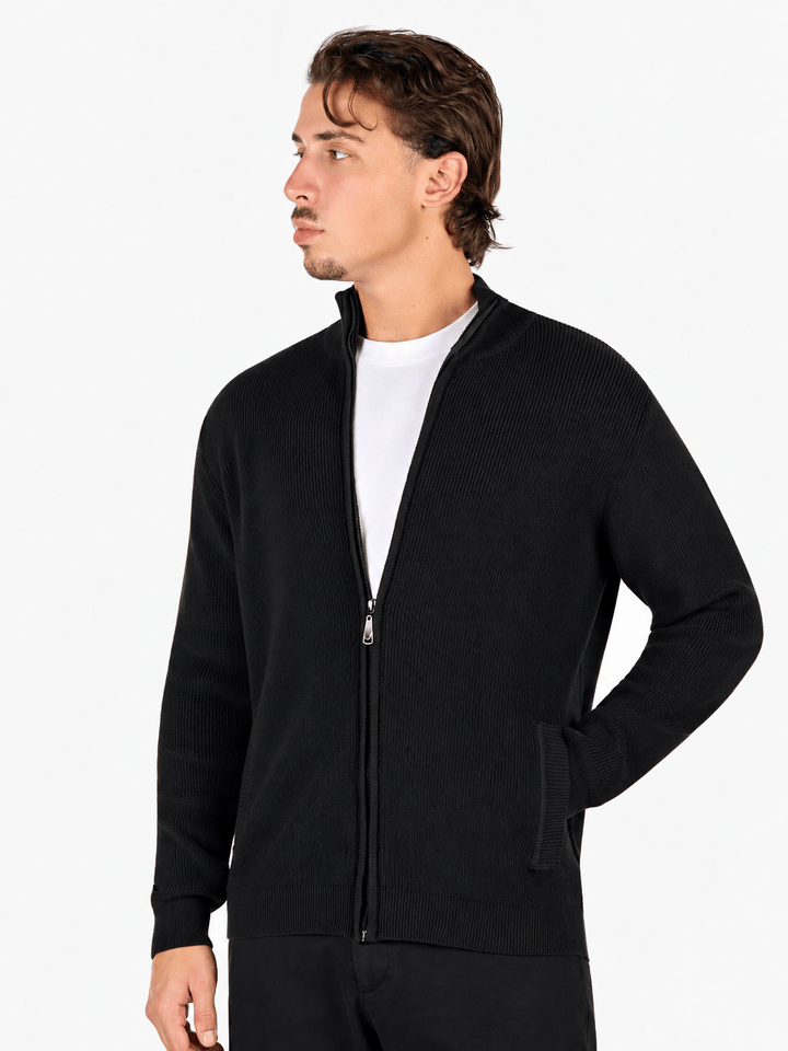 Zhivago Men Quarter-Zip Knit Sweater Full-Zip Knit Sweater
