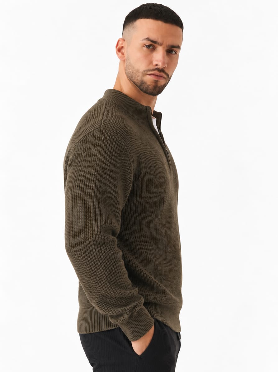 Zhivago Men Quarter-Zip Knit Sweater Quarter-Zip Knit Sweater