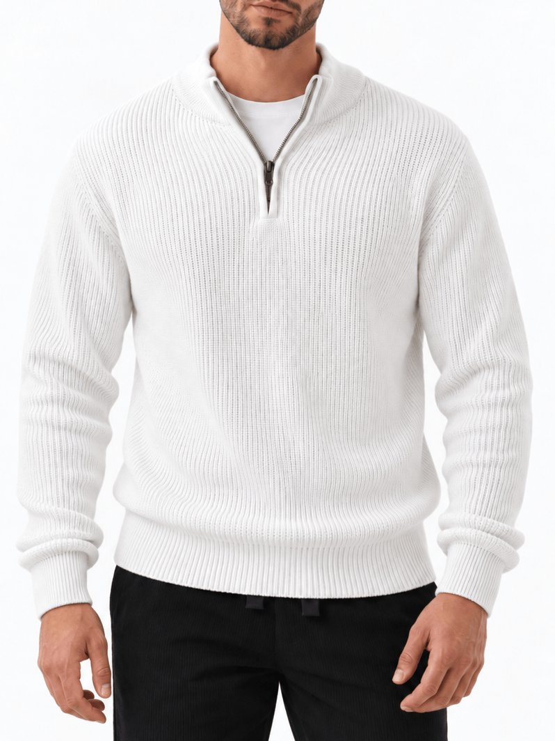Men's Quarter-Zip Knit Sweater | Zhivago Egypt