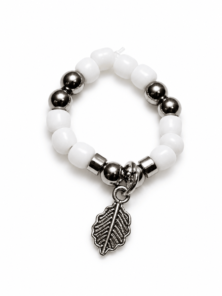 Zhivago Women Accessories White Leaf Harmony Charms