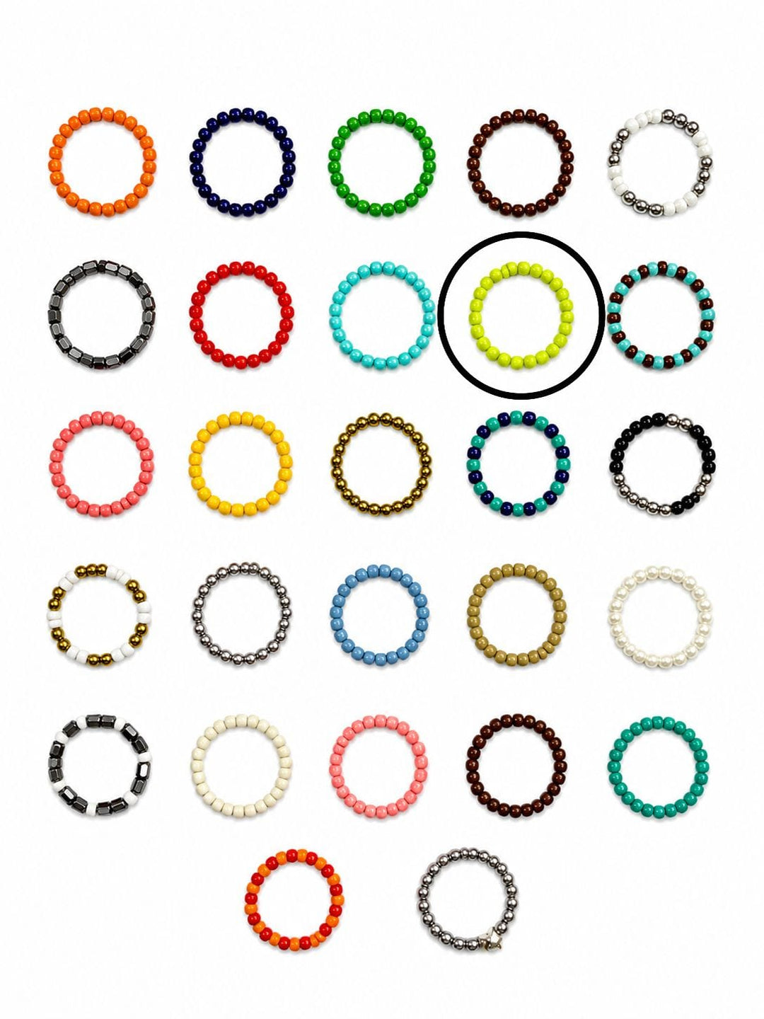 Zhivago Women Accessories Neon Green Ring Charms
