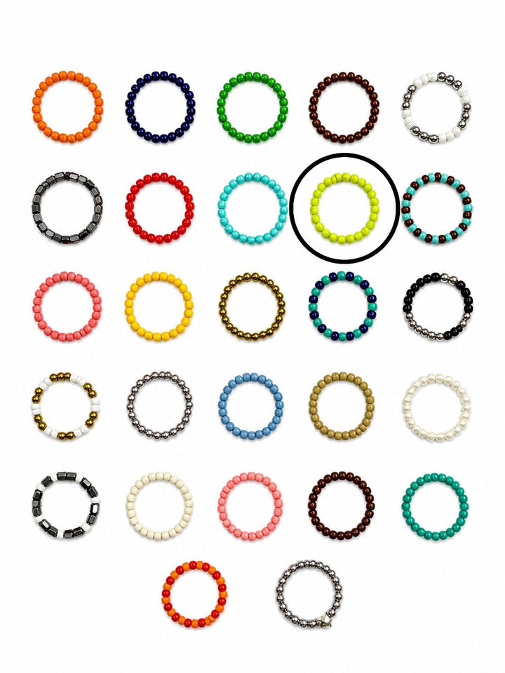 Zhivago Women Accessories Neon Green Ring Charms