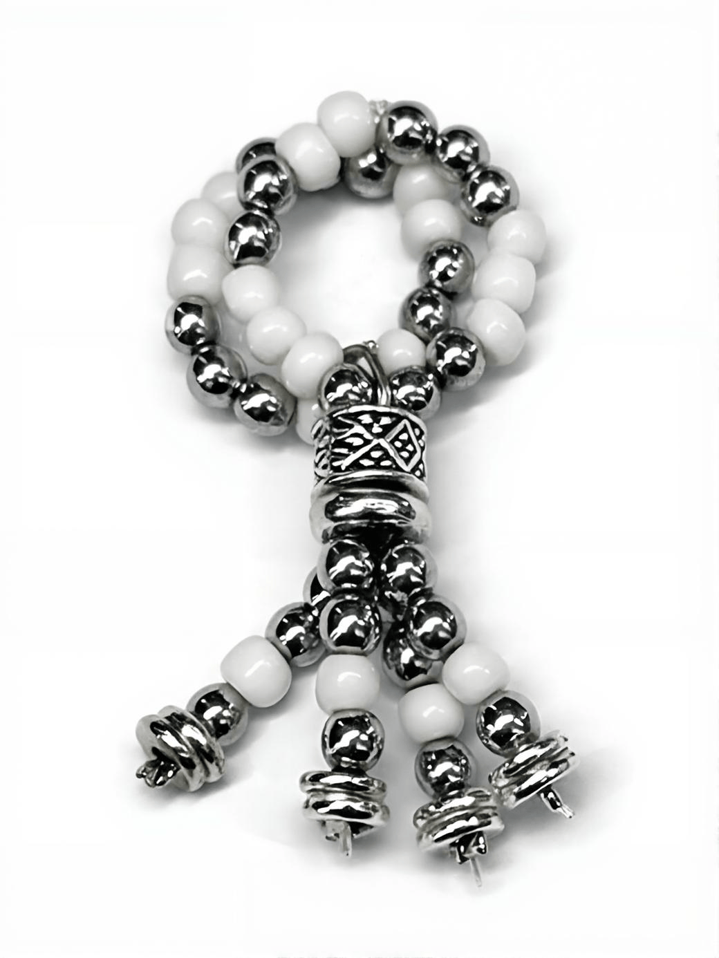Zhivago Women Accessories White and Silver Tala Beads